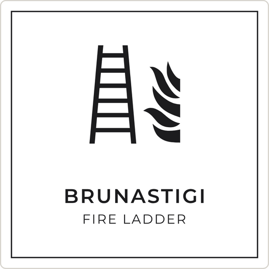 Brunastigi - brunaskilti, hvítt