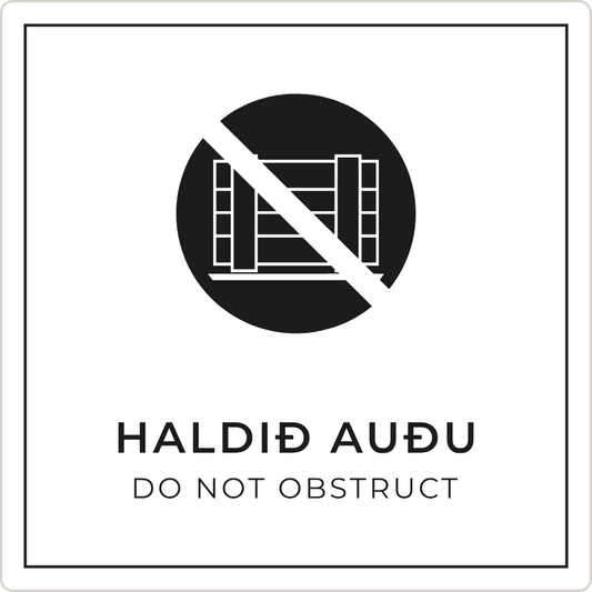 Haldið auðu - bannskilti, hvítt