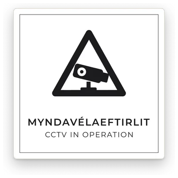 Upplýsingaskilti - WC, CCTV og öryggisskilti á hurðir