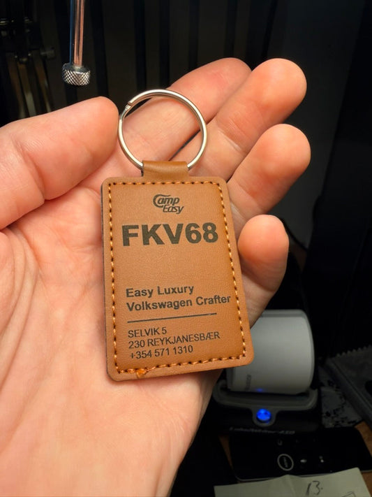 Leðurlyklakippa FKV68 fyrir Easy Camp
