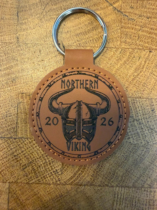 Leðurlyklakippa með merki Northern Viking
