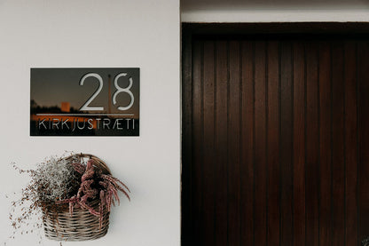 Húsnúmer og heimilisfang – akrýl skilti