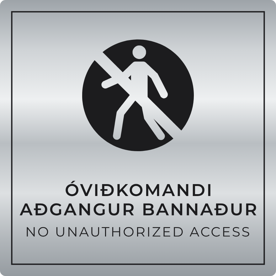 Óviðkomandi aðgangur bannaður - bannskilti, silfur