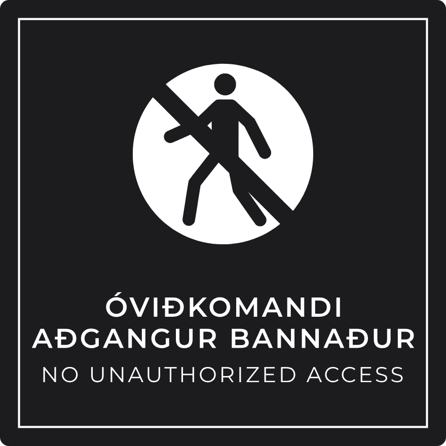 Óviðkomandi aðgangur bannaður - bannskilti, svart