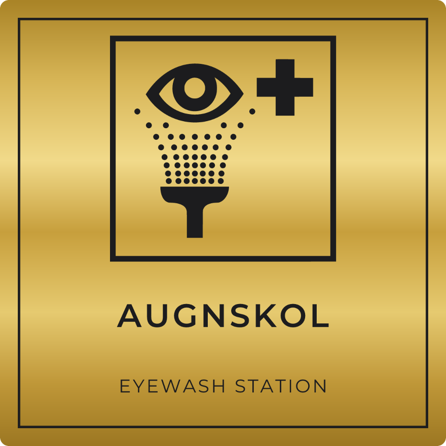 Augnskol - neyðarskilti, gull