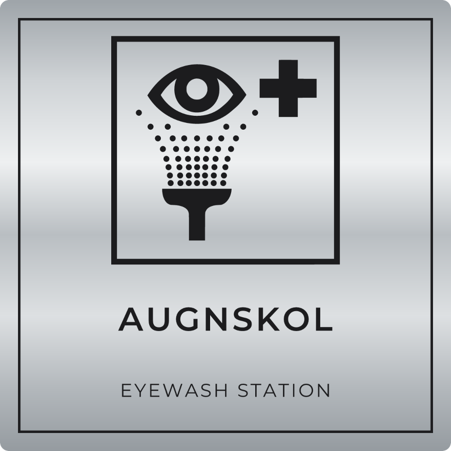 Augnskol - neyðarskilti, silfur