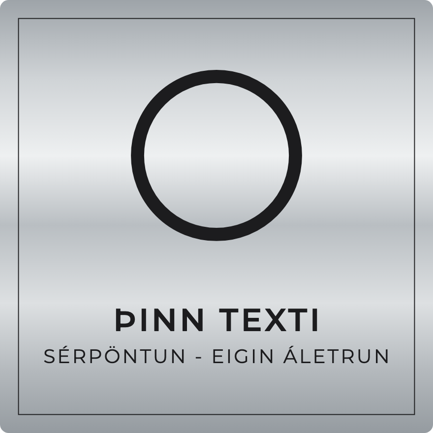 Boðskilti - eigin texti, silfur