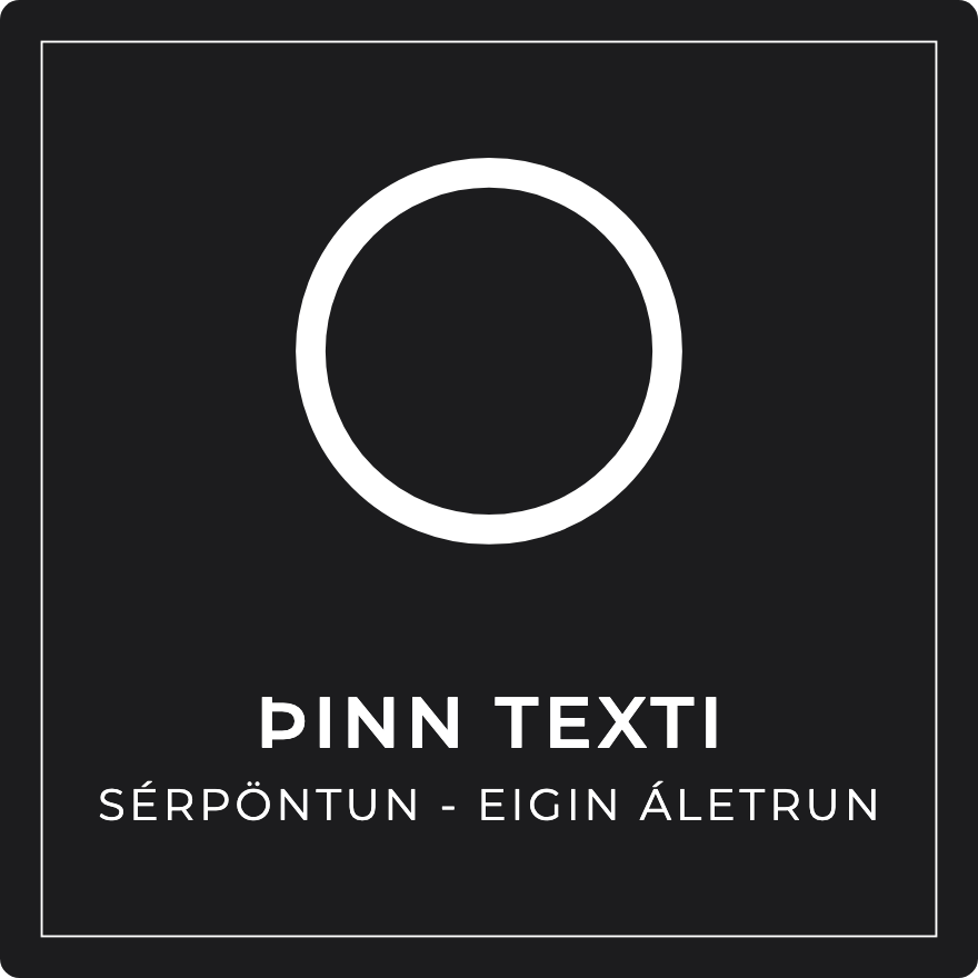 Boðskilti - eigin texti, svart
