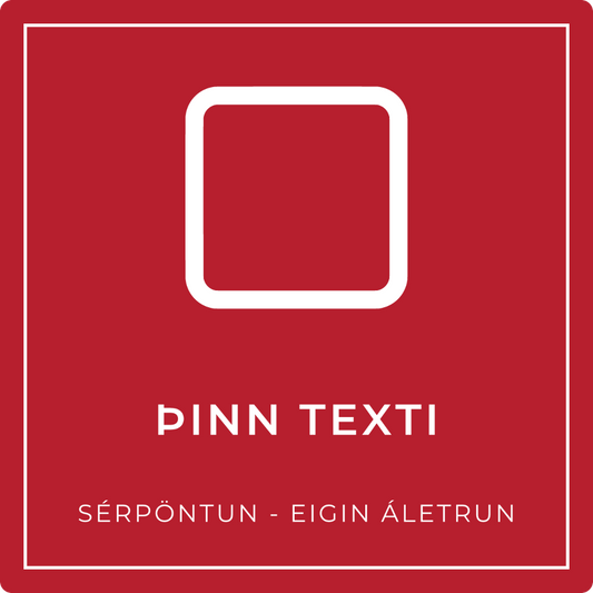 Brunaskilti - eigin texti, rautt