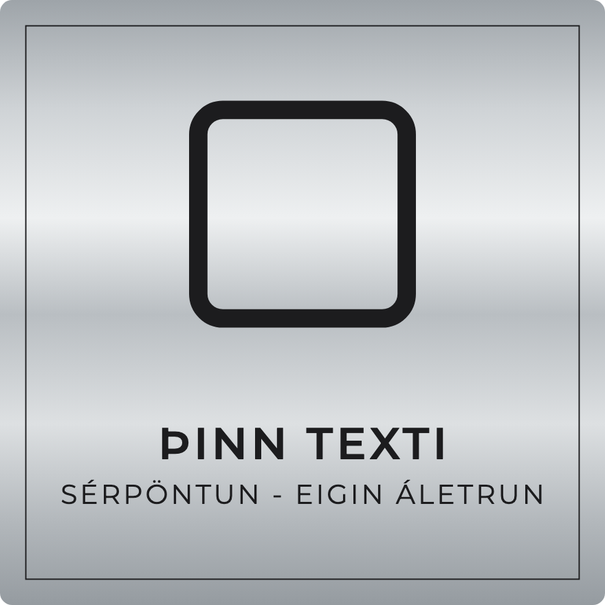 Brunaskilti - eigin texti, silfur