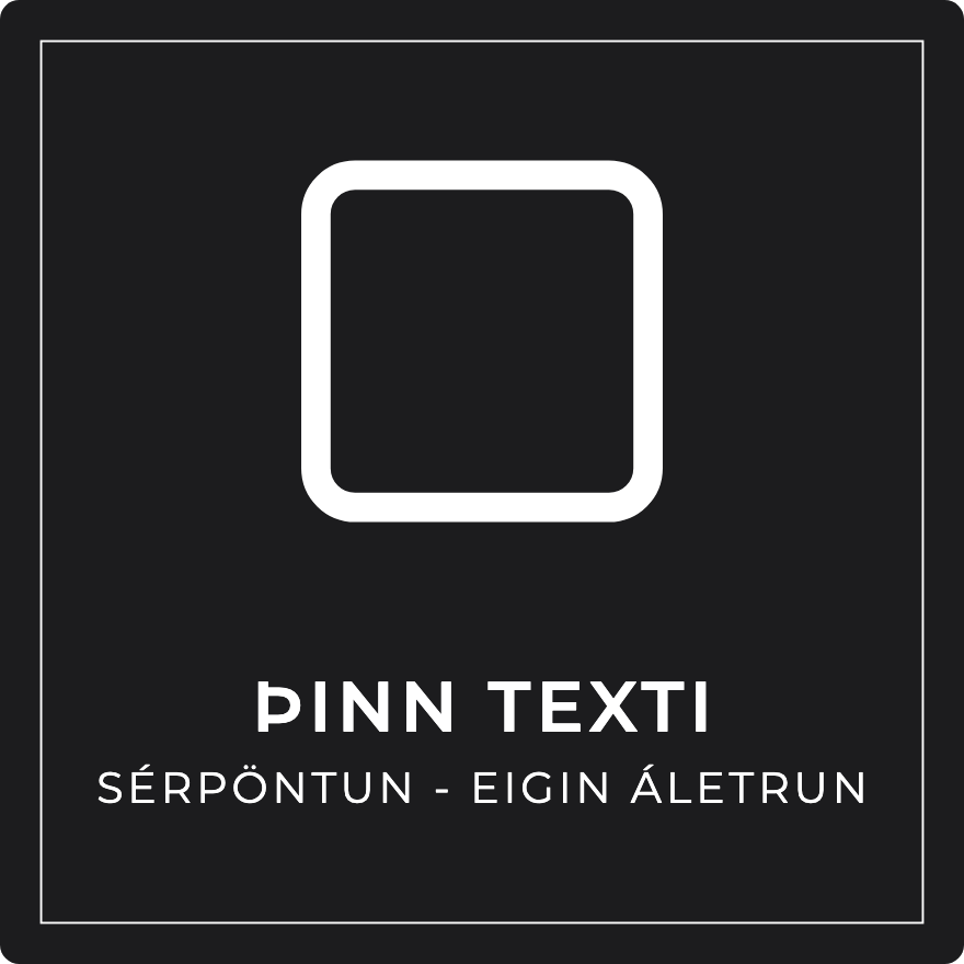 Brunaskilti - eigin texti, svart