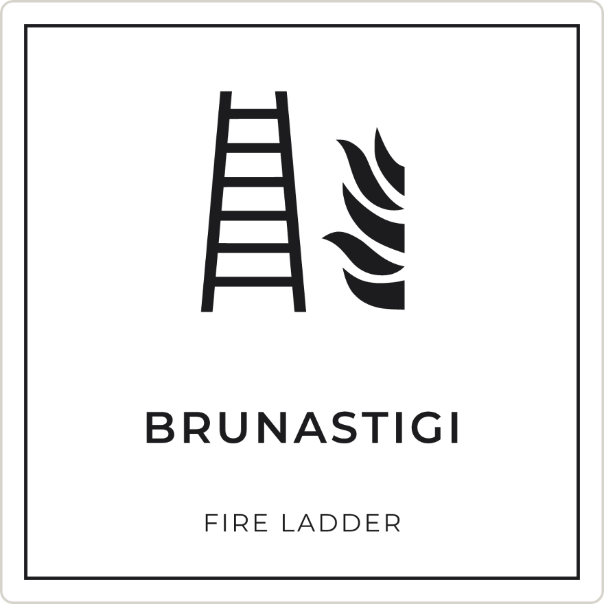 Brunastigi - brunaskilti, hvítt