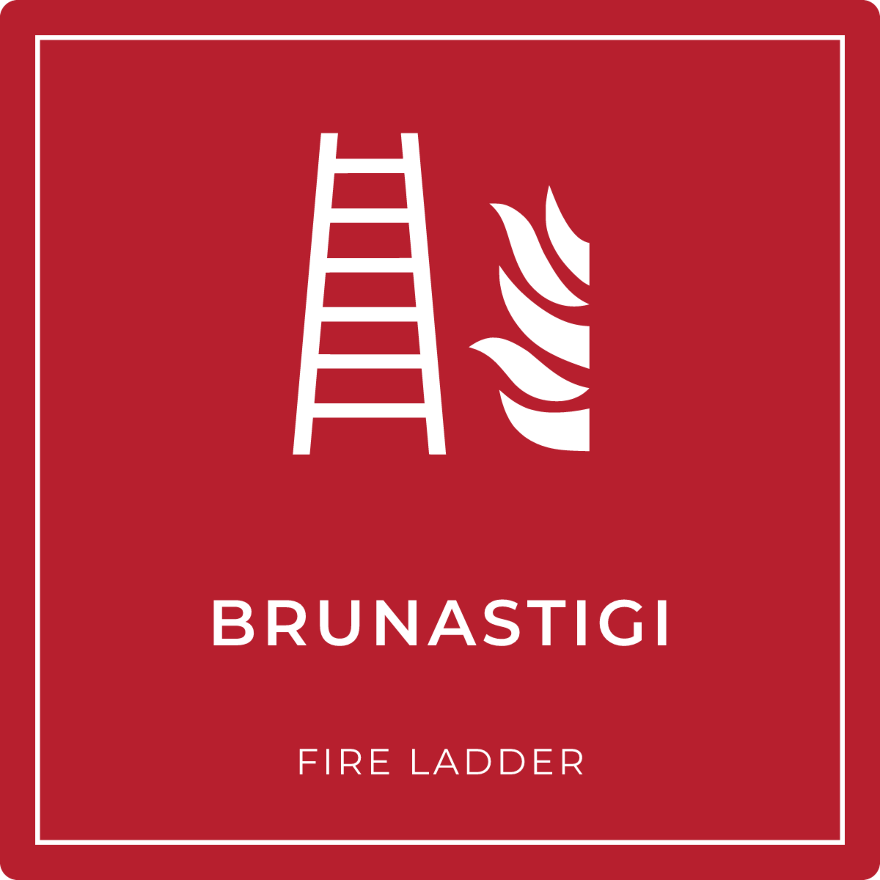 Brunastigi - brunaskilti, rautt