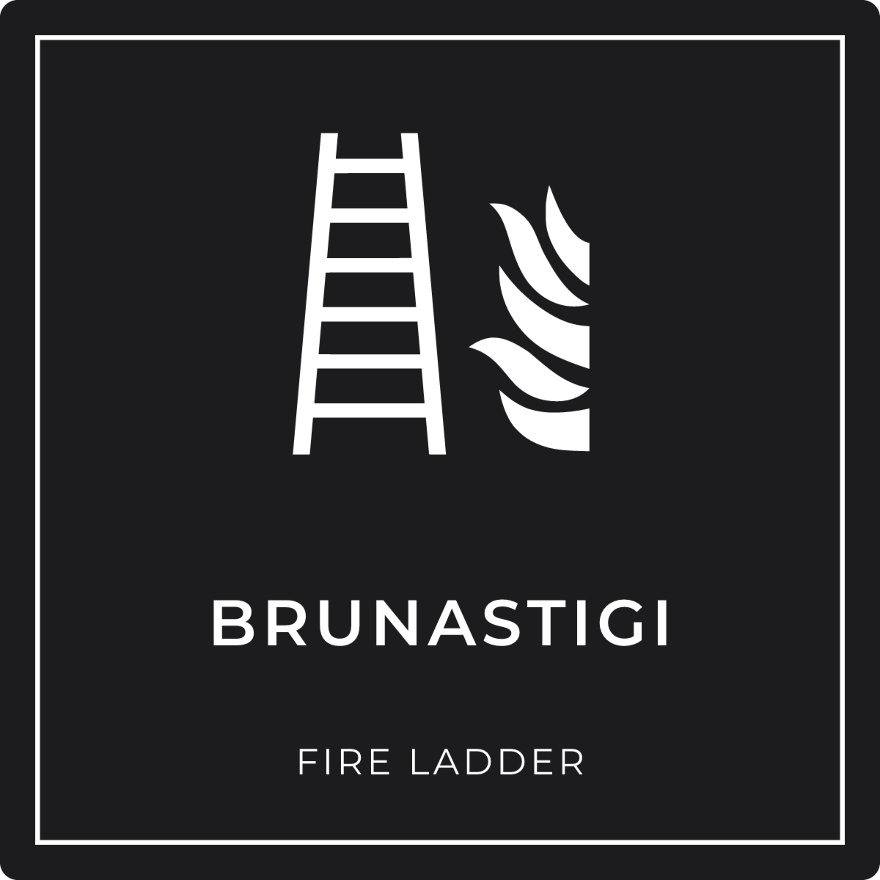 Brunastigi - brunaskilti, svart