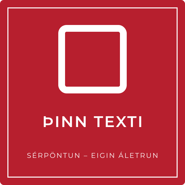 Brunaskilti með eigin texta – sérpöntun