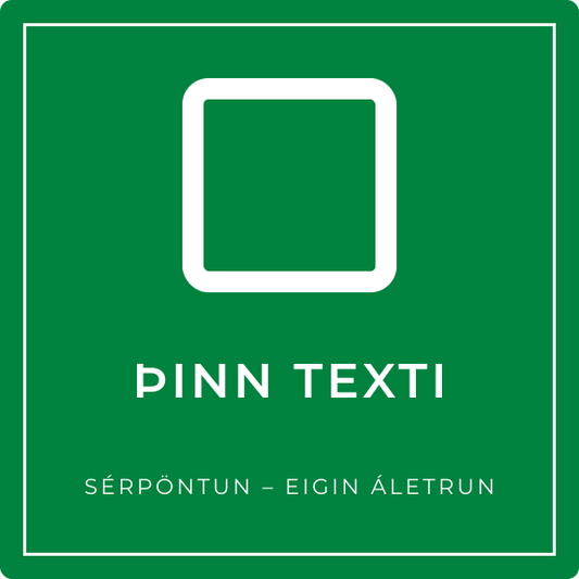 Neyðarskilti með eigin texta – sérpöntun