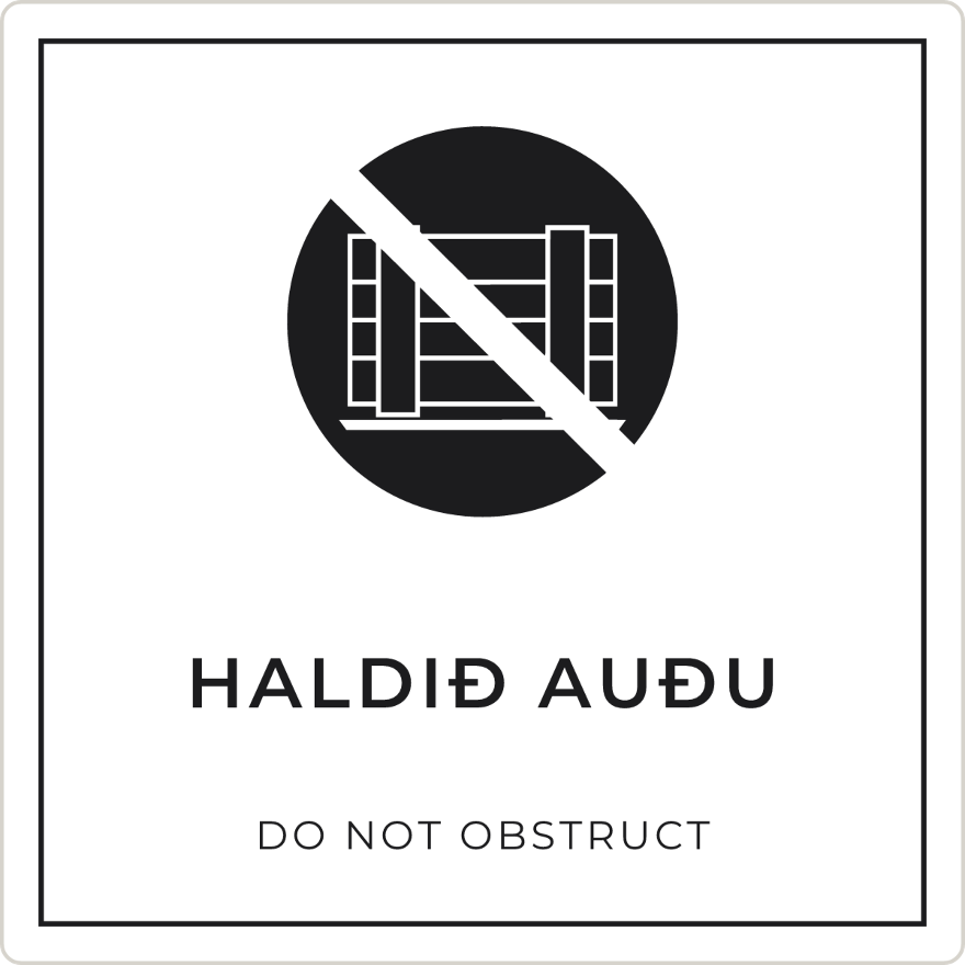 Haldið auðu - bannskilti, hvítt