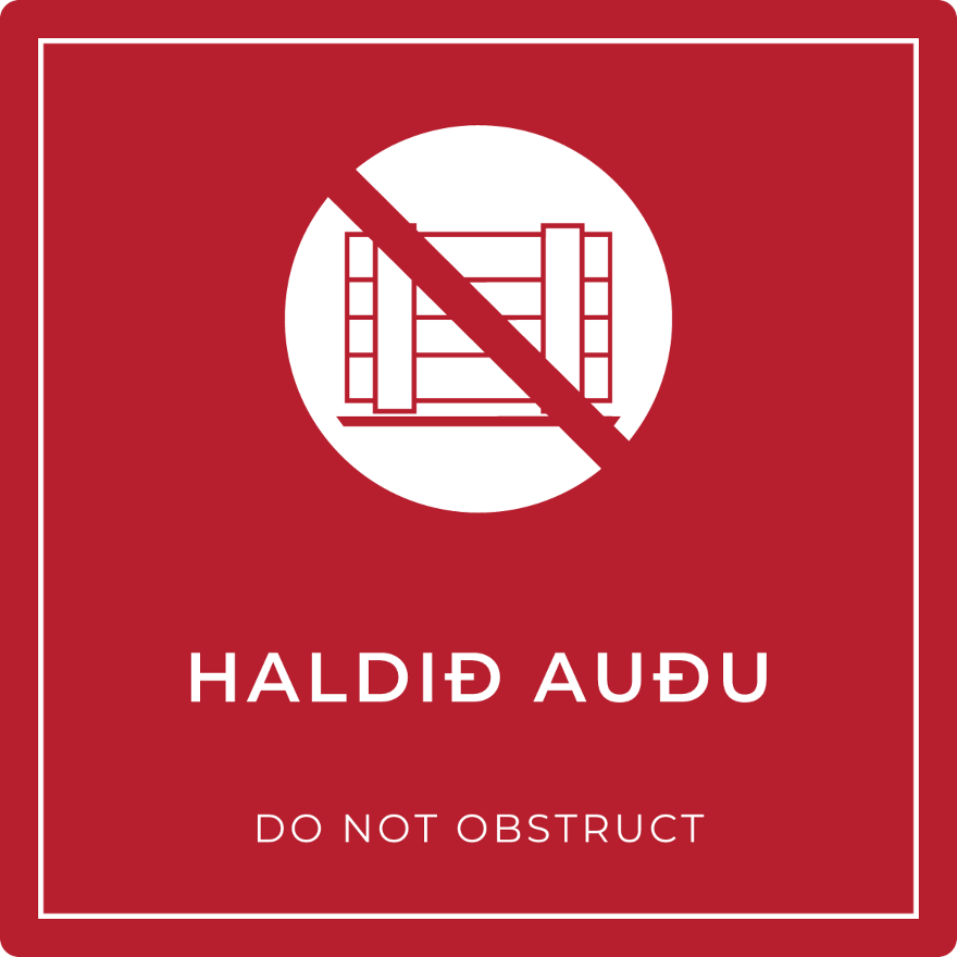 Haldið auðu - bannskilti, rautt