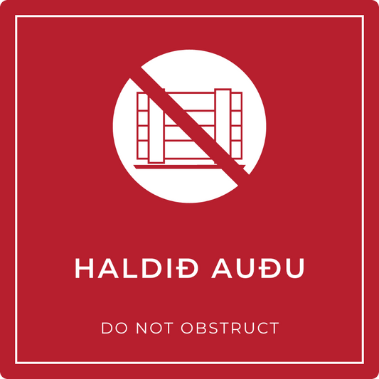Haldið auðu - bannskilti, rautt