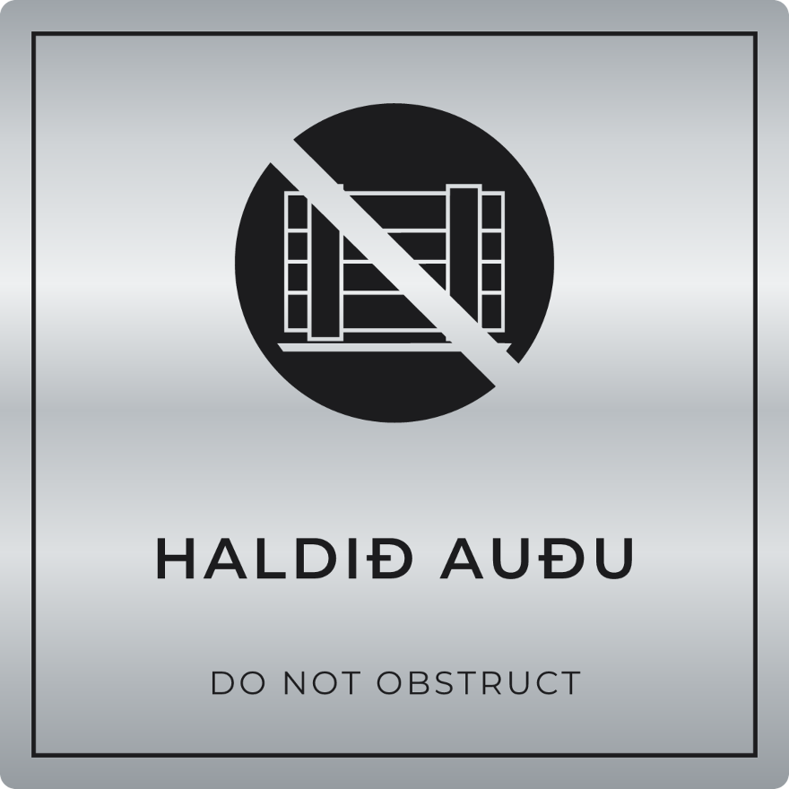 Haldið auðu - bannskilti, silfur