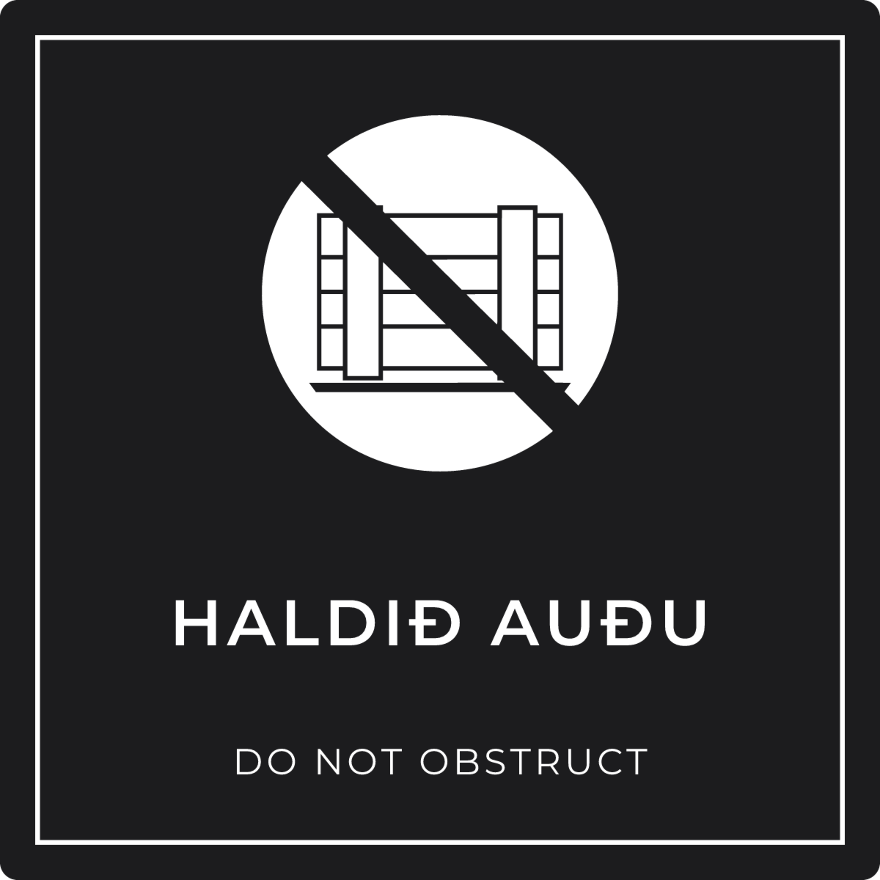 Haldið auðu - bannskilti, svart