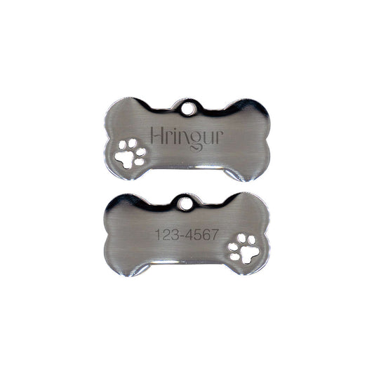 Hundamerki með nafni og símanúmeri
