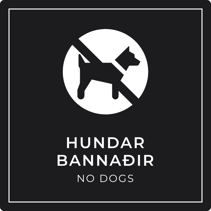 Hundar bannaðir - bannskilti, svart