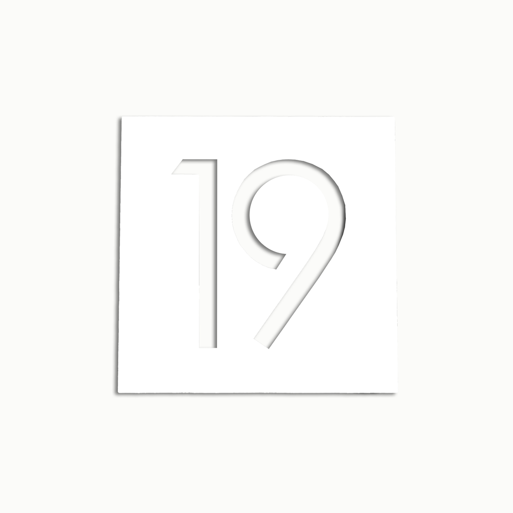 Húsnúmer Ferhyrnt – Akrýl