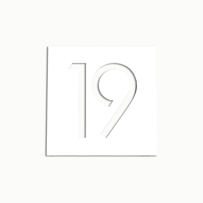 Húsnúmer Ferhyrnt – Akrýl