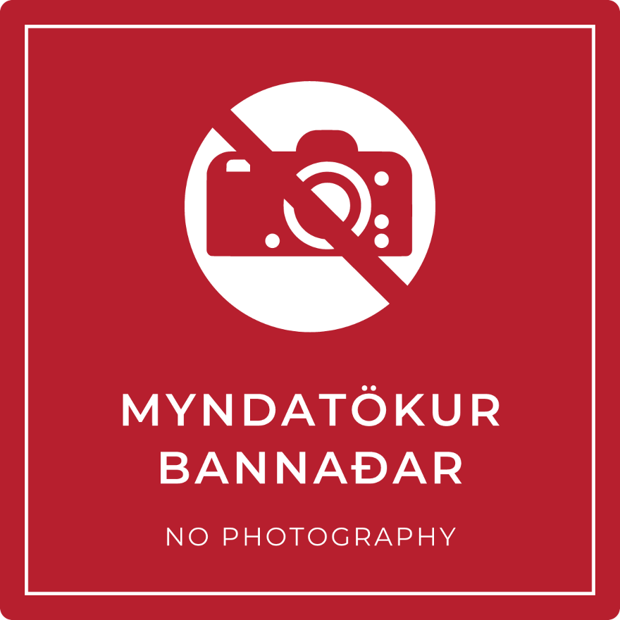 Myndatökur bannaðar - bannskilti, rautt