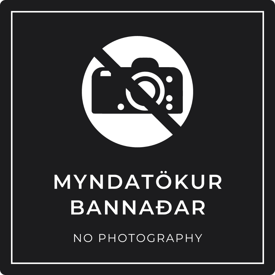 Myndatökur bannaðar - bannskilti, svart