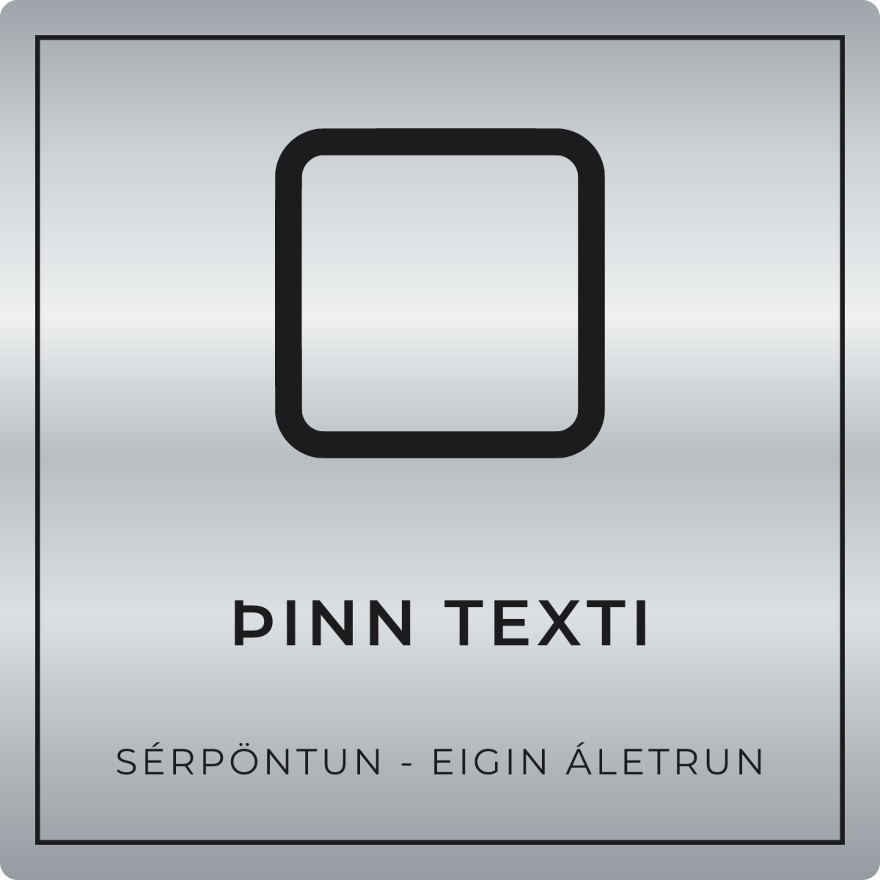 Neyðarskilti - eigin texti, silfur
