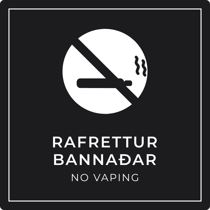 Rafrettur bannaðar - bannskilti, svart