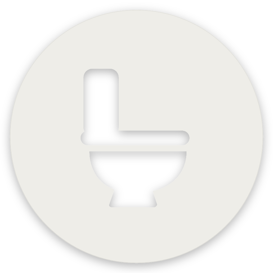 Salerni, hringlaga WC skilti, útskorið, hvítt matt