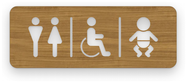 Ferhyrnt WC skilti
