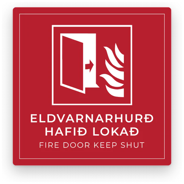 Eldvarnarhurð, hafið lokað