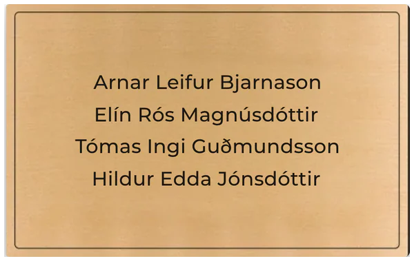 Hurða- og nafnaskilti