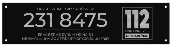 Öryggisnúmer á sumarhús