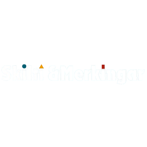 Logo-skilti-og-merkingar-hvitt-merki