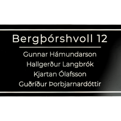 Ál Hurðaskilti - ferhyrnd