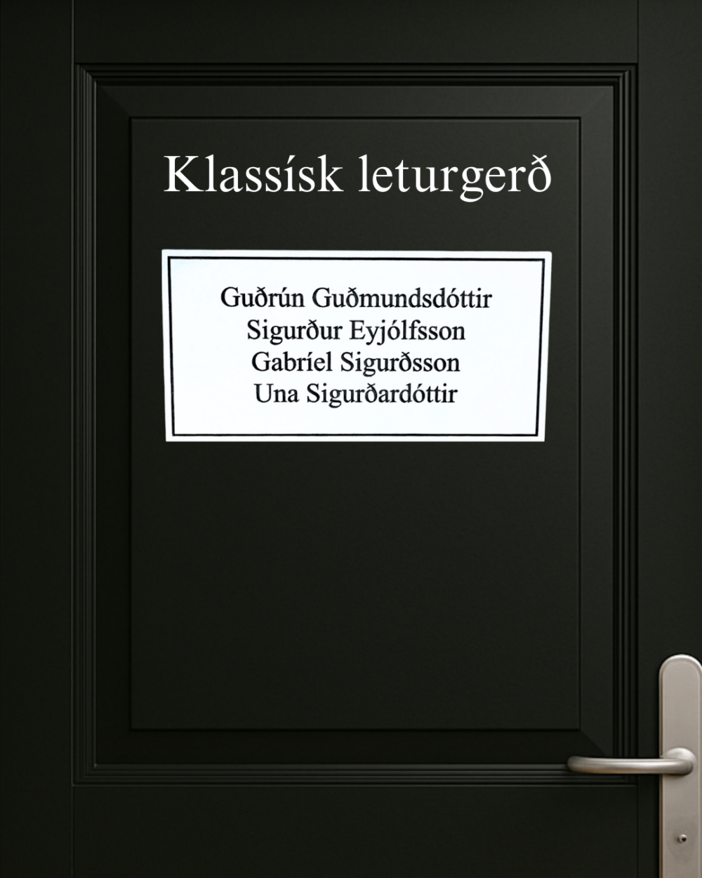 Klassísk leturgerð Hvítt