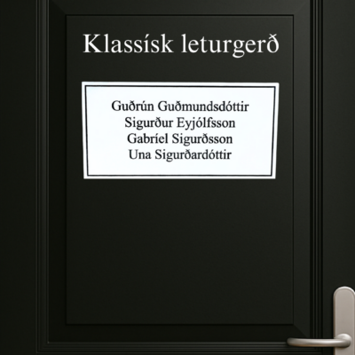 Klassísk leturgerð Hvítt