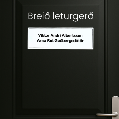 Breið leturgerð Hvítt