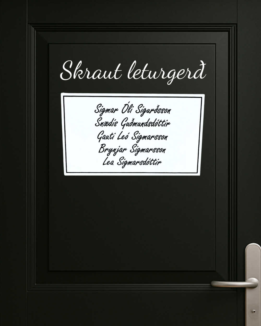 Skraut leturgerð Hvítt