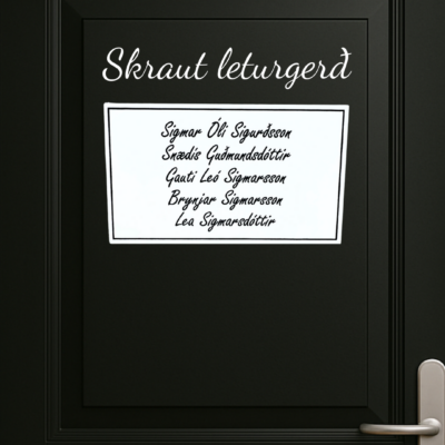 Skraut leturgerð Hvítt