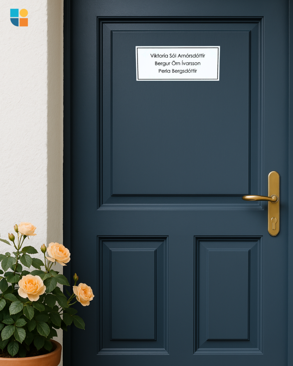 5 Plexi hurðaskilti – nafnaskilti